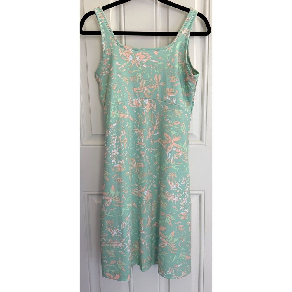 Columbia Women's Dress Green/Peach Floral Dress size M